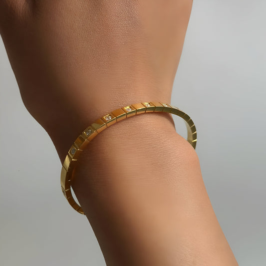 Diamond Ice Cube Bangle