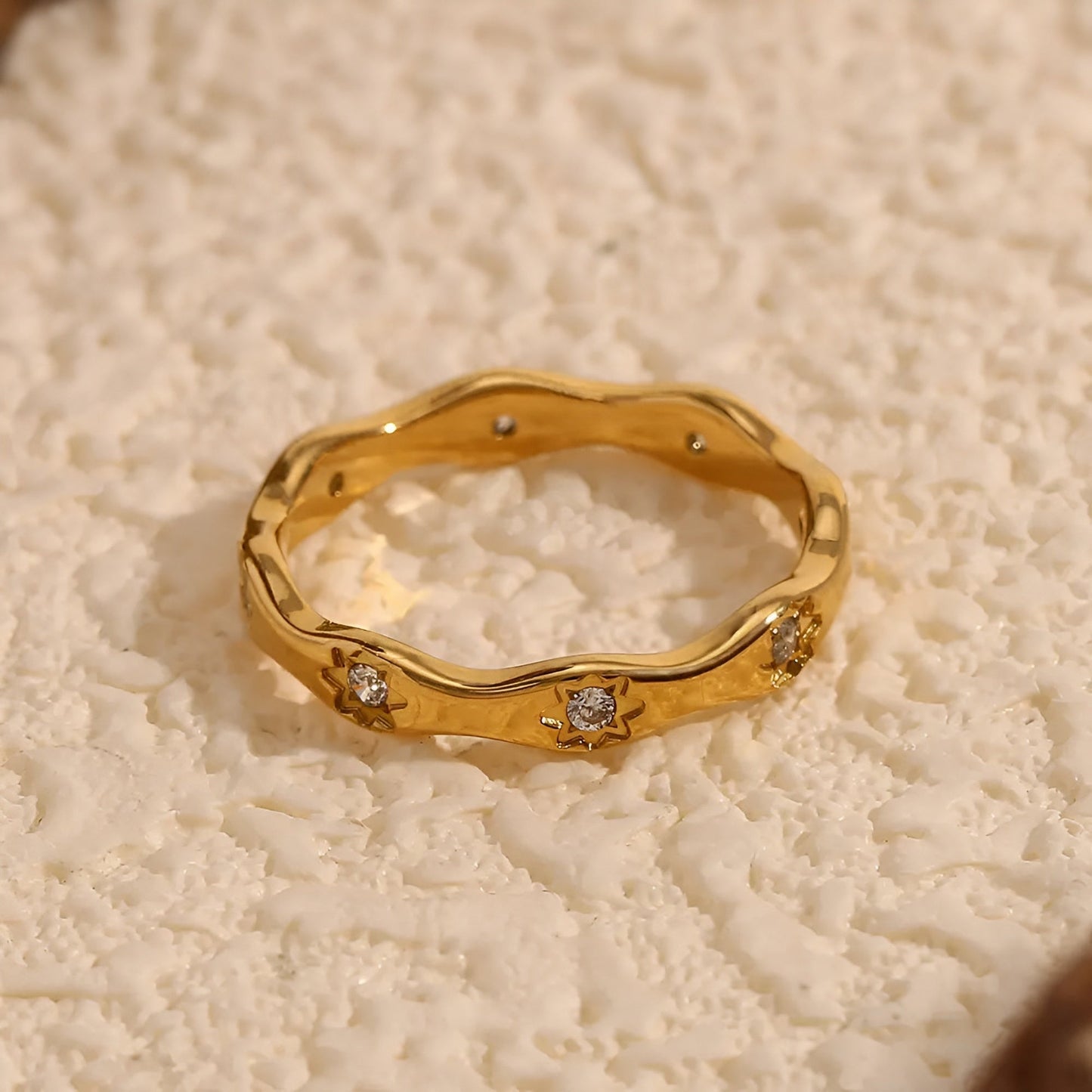 Ripple Star Ring | Stainless Steel