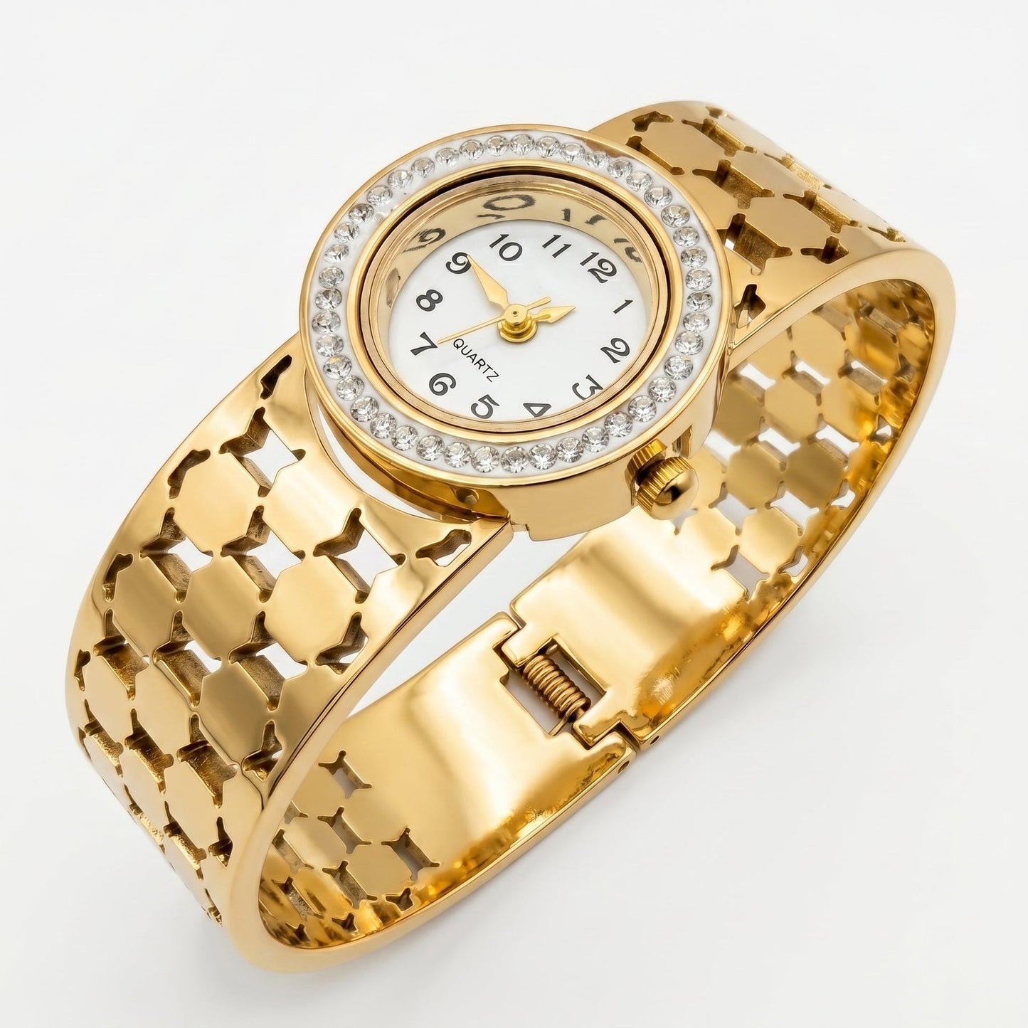 Premium Round Dial Watch + Bangle Deal - Stainless Steel
