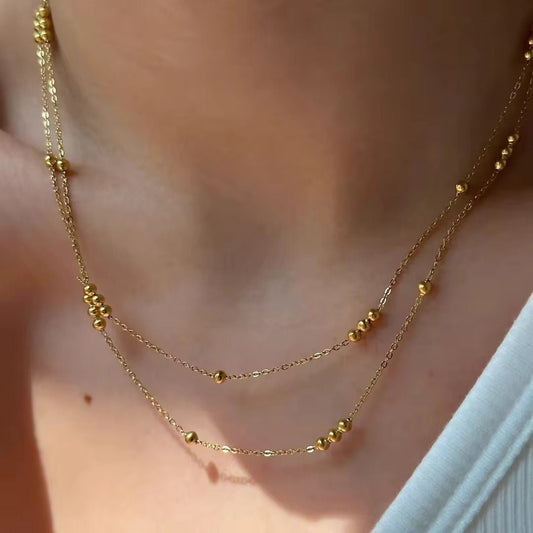 2 ROWS DORIKA BULK NECKLACE