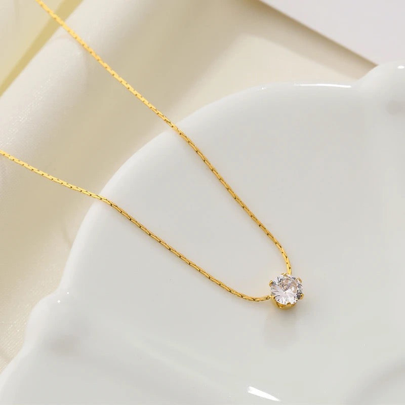Single Diamond Necklace