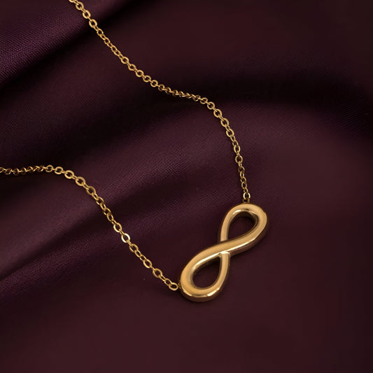 Golden Infinity Loop Necklace