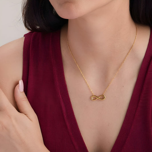Golden Infinity Loop Necklace