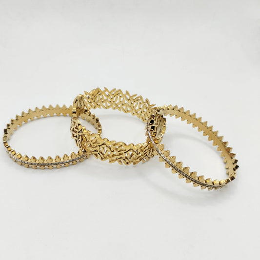 Deal Of 3 Daily Wear Stainless Steel Premium Bangles
