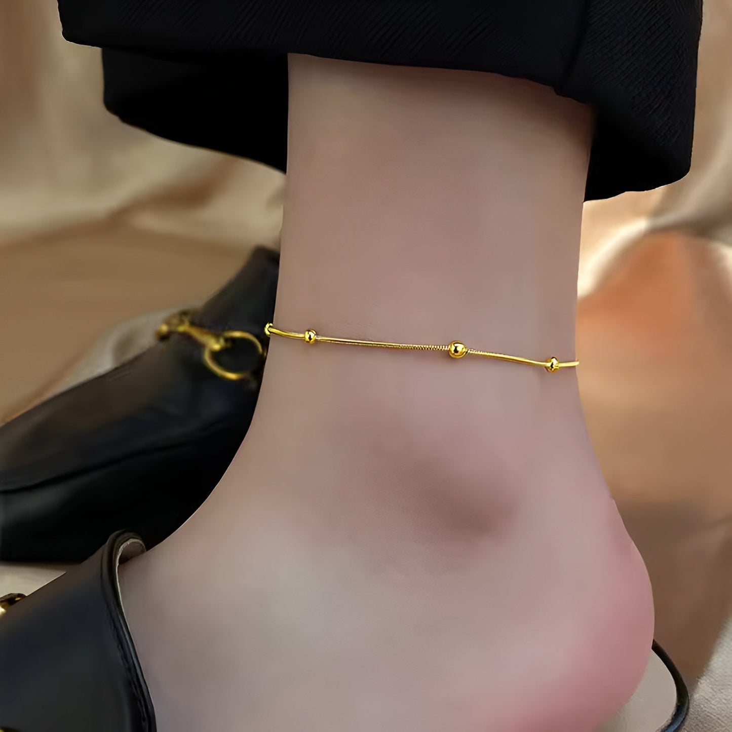 Beaded Chain Anklet