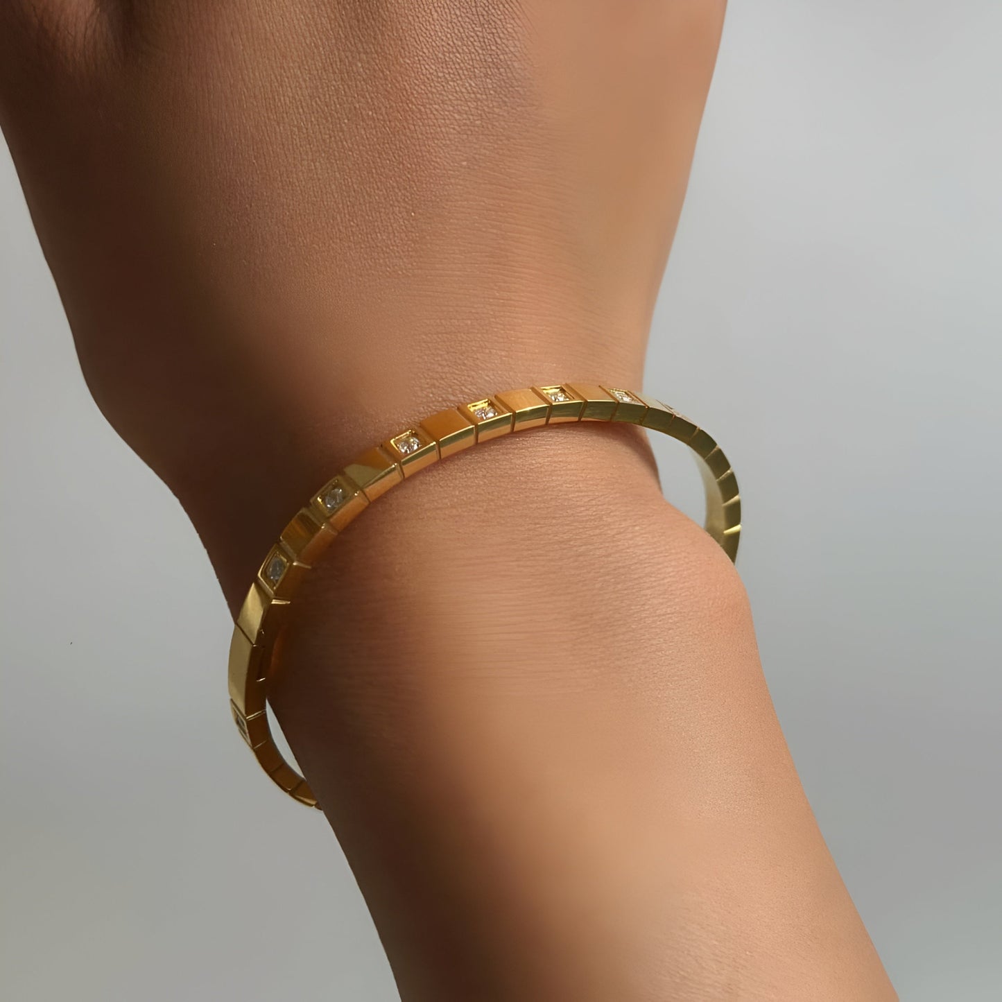 Diamond  Ice Cube Bangle