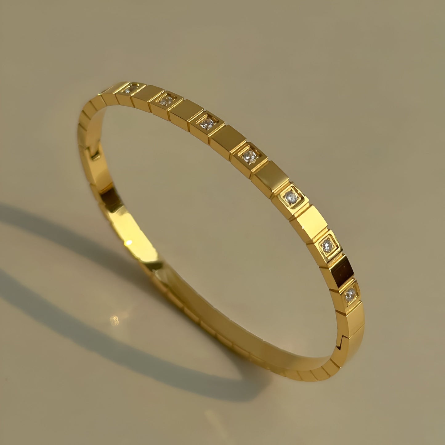 Diamond  Ice Cube Bangle