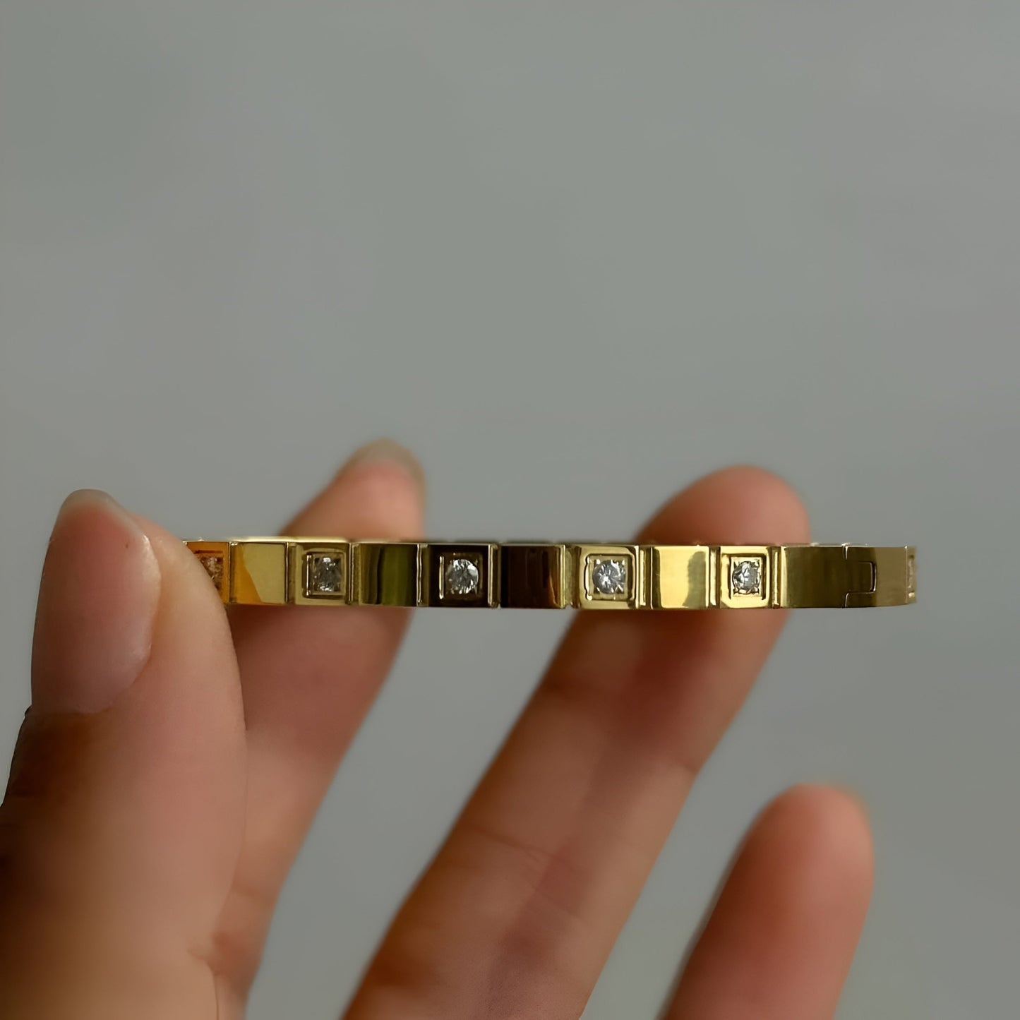 Diamond  Ice Cube Bangle