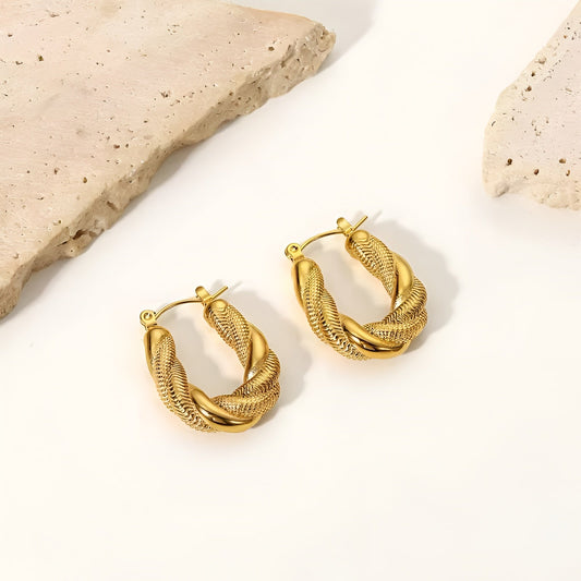 Twisted Hoop Earrings