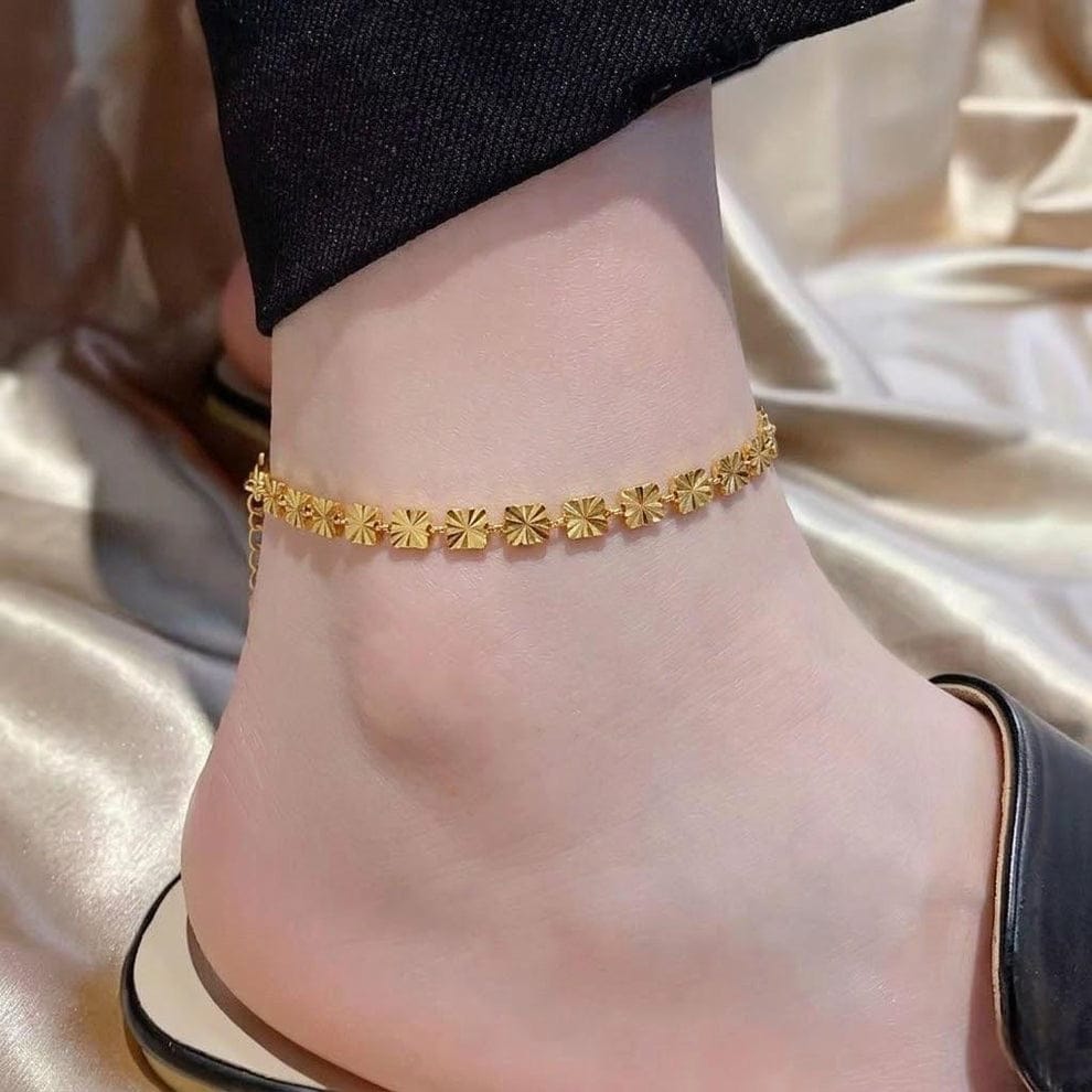 Gold Sunburst Anklet