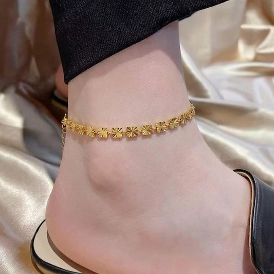 Gold Sunburst Anklet