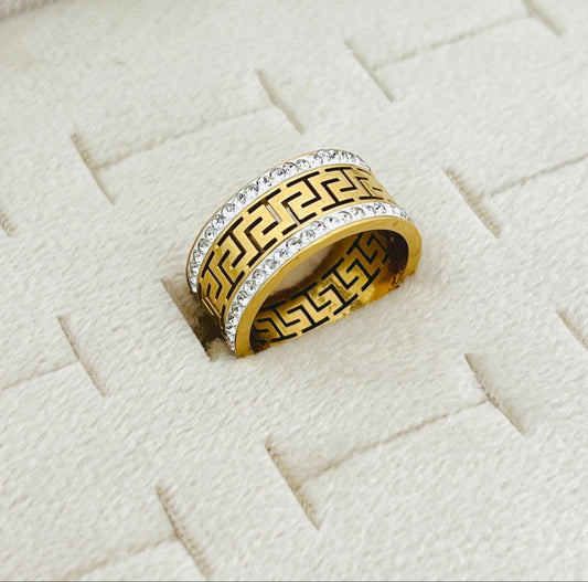 Sparkling Greek Ring - Adjustable