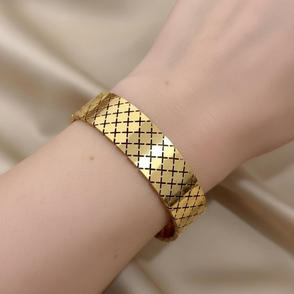 Sparkle Stainless Steel Bangle