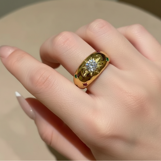 luxury Style Stainless steel Ring