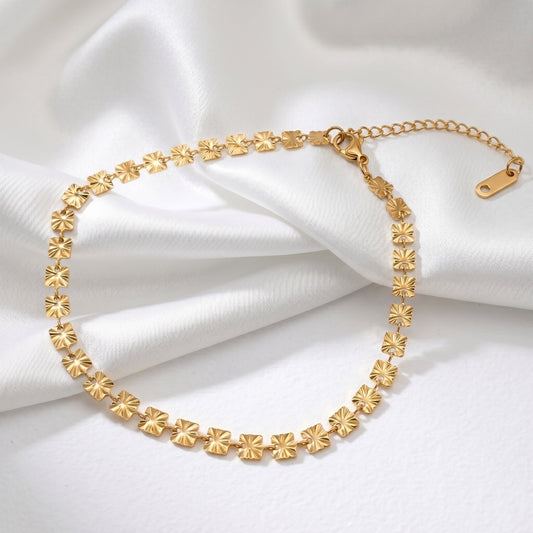 Gold Sunburst Anklet
