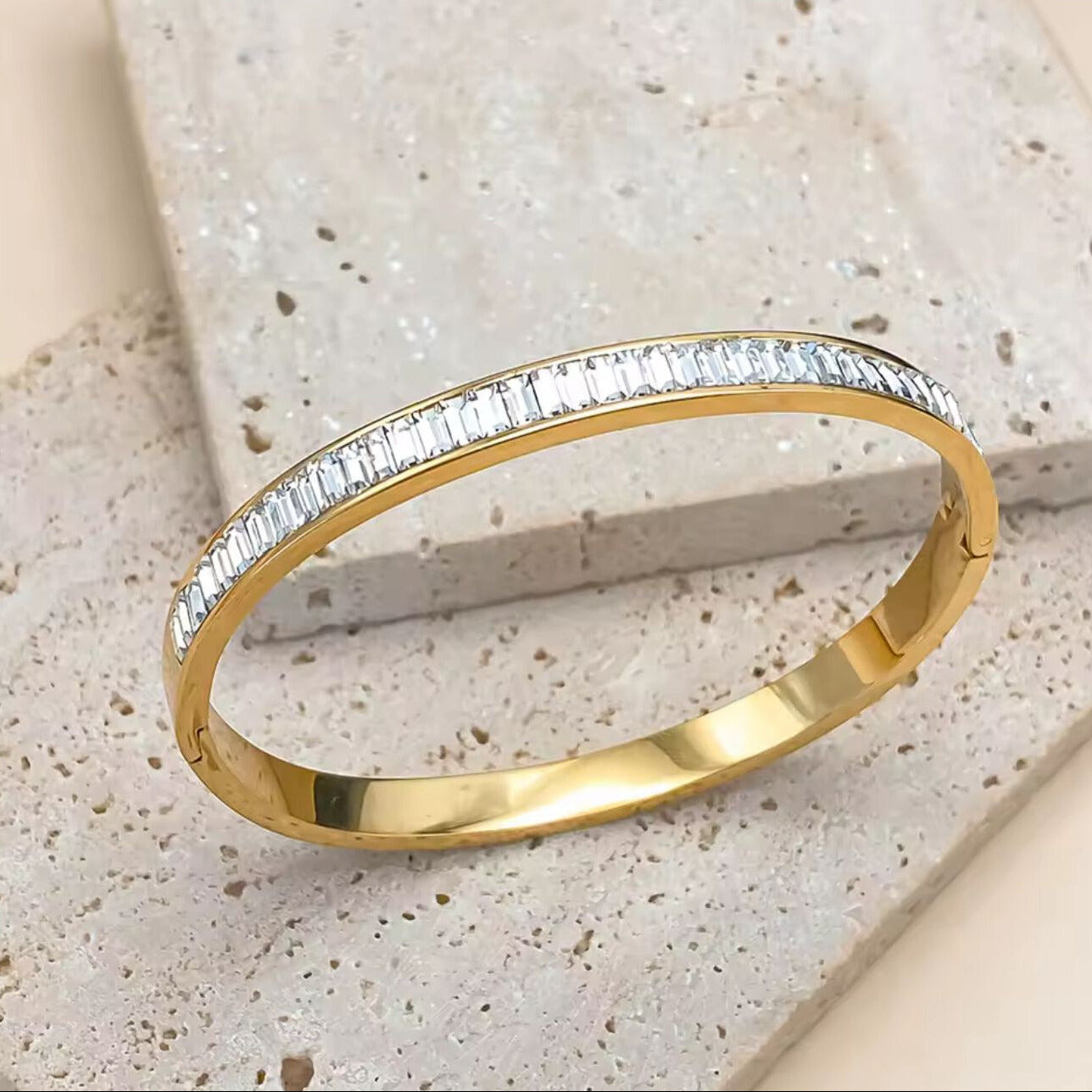 Diamond Stainless Steel Bangle