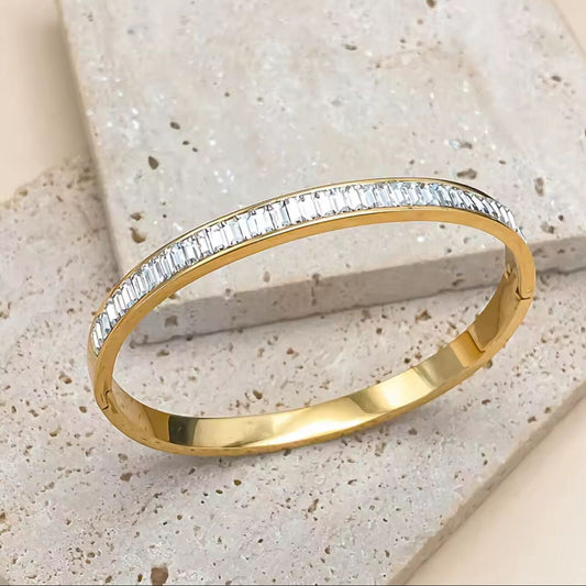Diamond Stainless Steel Bangle