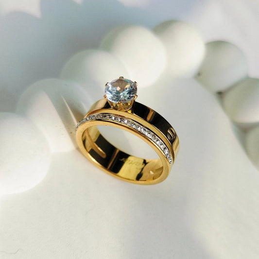 Premium Diamond Bangle + Ring