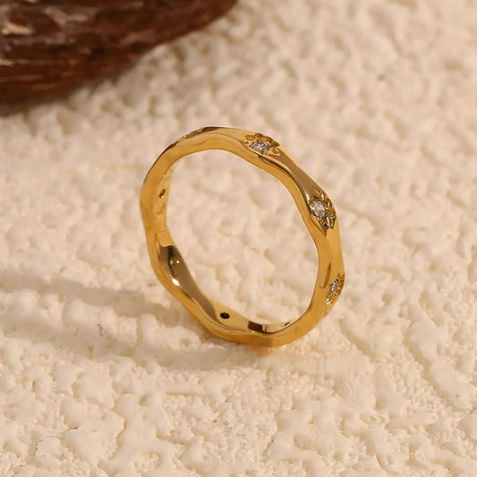 Ripple Star Ring | Stainless Steel