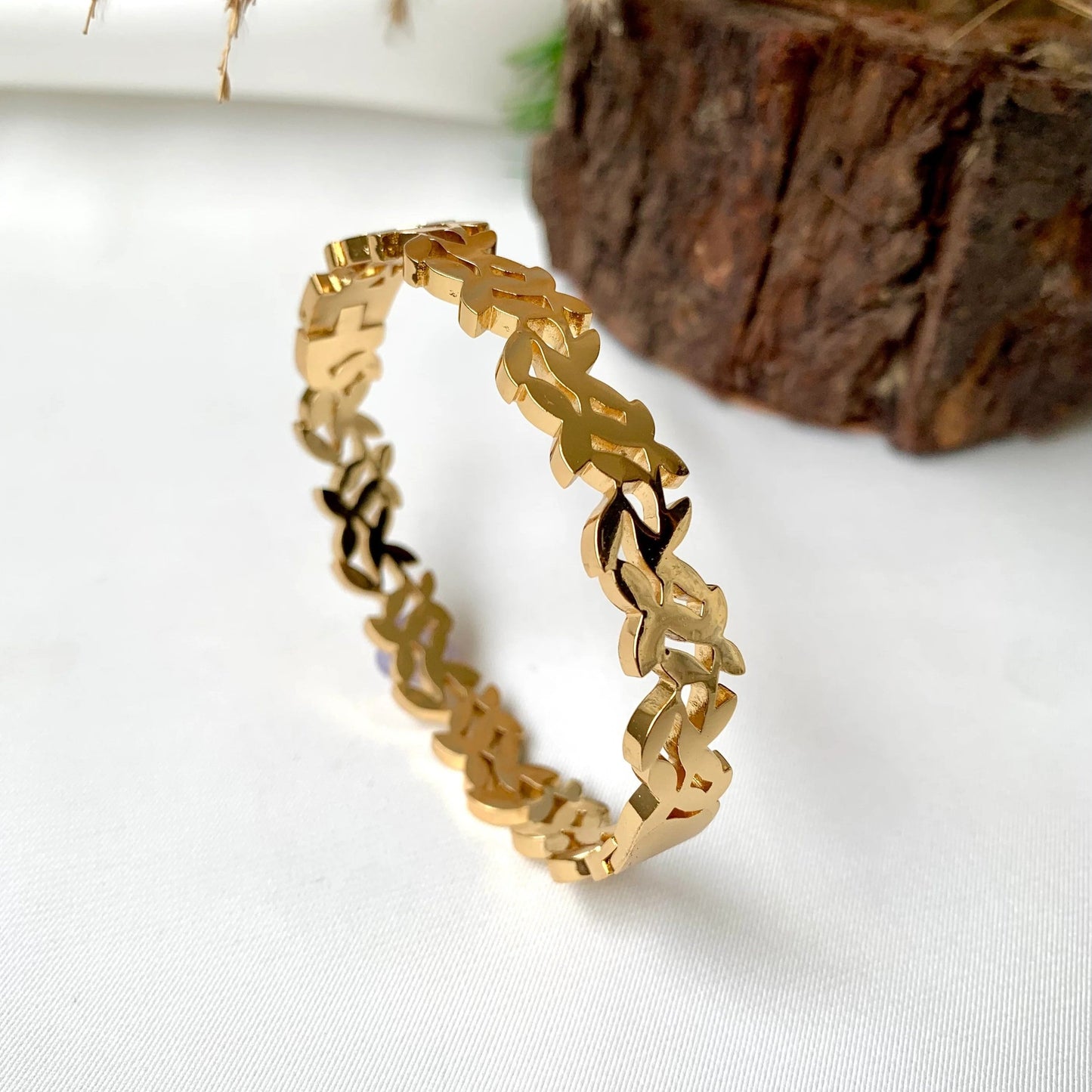 Golden Flower Bangle