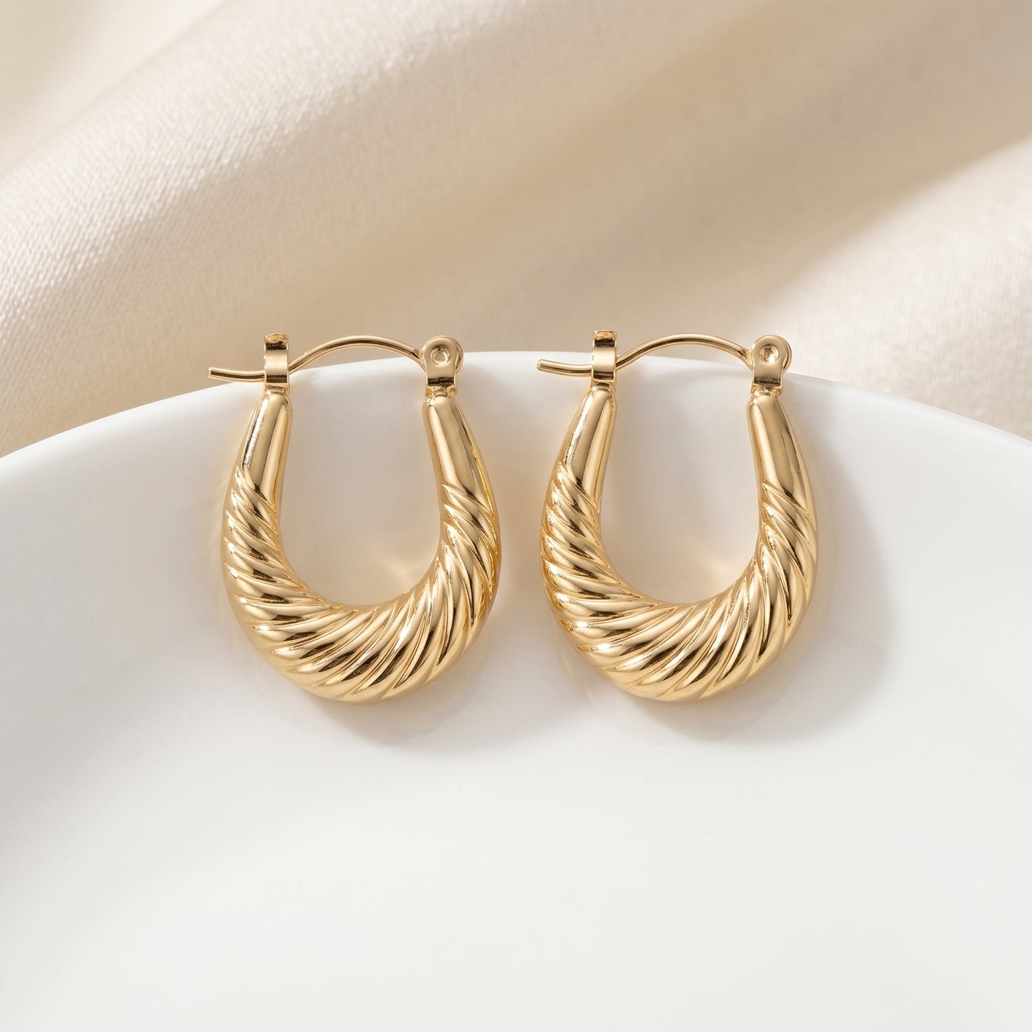 Shrimp Hoop Earrings -Stainless Steel