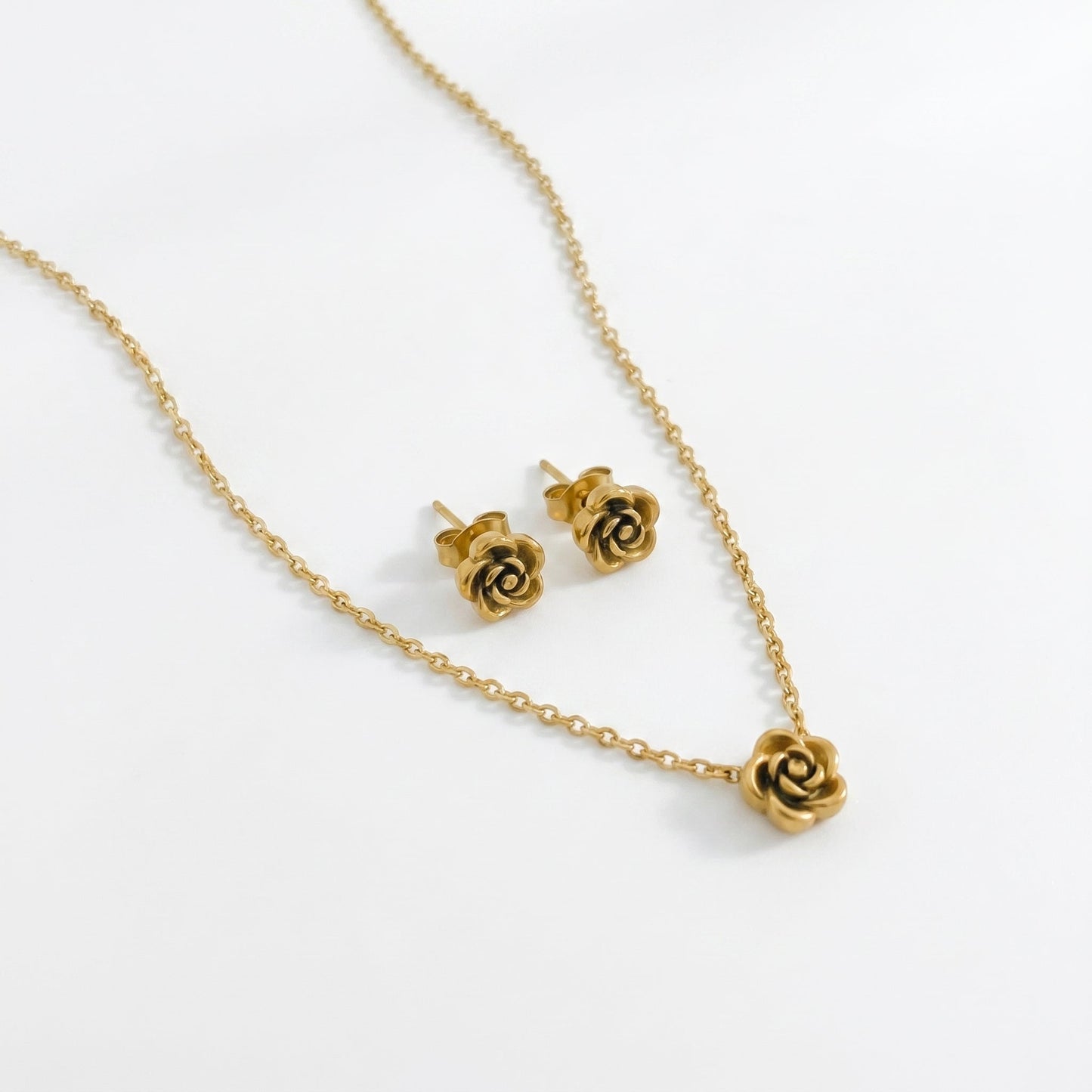 Mini Flower Earrings & Neclace